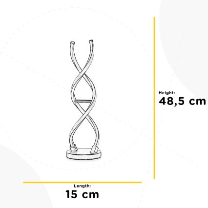 ONLI - LED bordlampe DNA LED/12W/230V 4000K 48,5 cm sølvfarvet