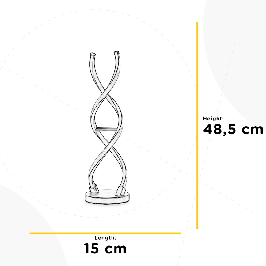 ONLI - LED bordlampe DNA LED/12W/230V 4000K 48,5 cm sølvfarvet