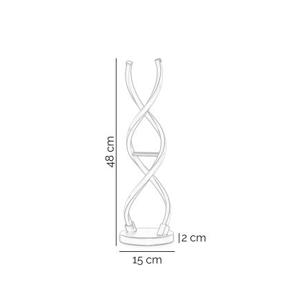 ONLI - LED bordlampe DNA LED/12W/230V 4000K 48,5 cm sølvfarvet