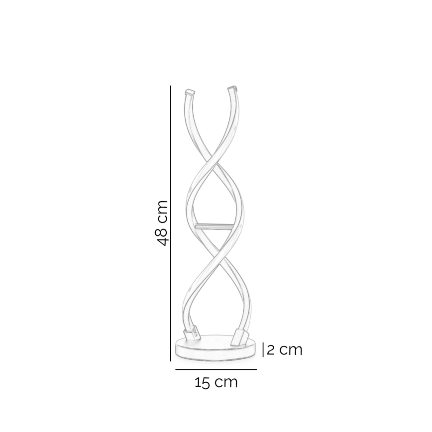 ONLI - LED bordlampe DNA LED/12W/230V 4000K 48,5 cm sølvfarvet