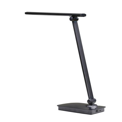 ONLI - LED bordlampe dæmpbar med USB-port DESKI LED/7W/230V 4000K sort