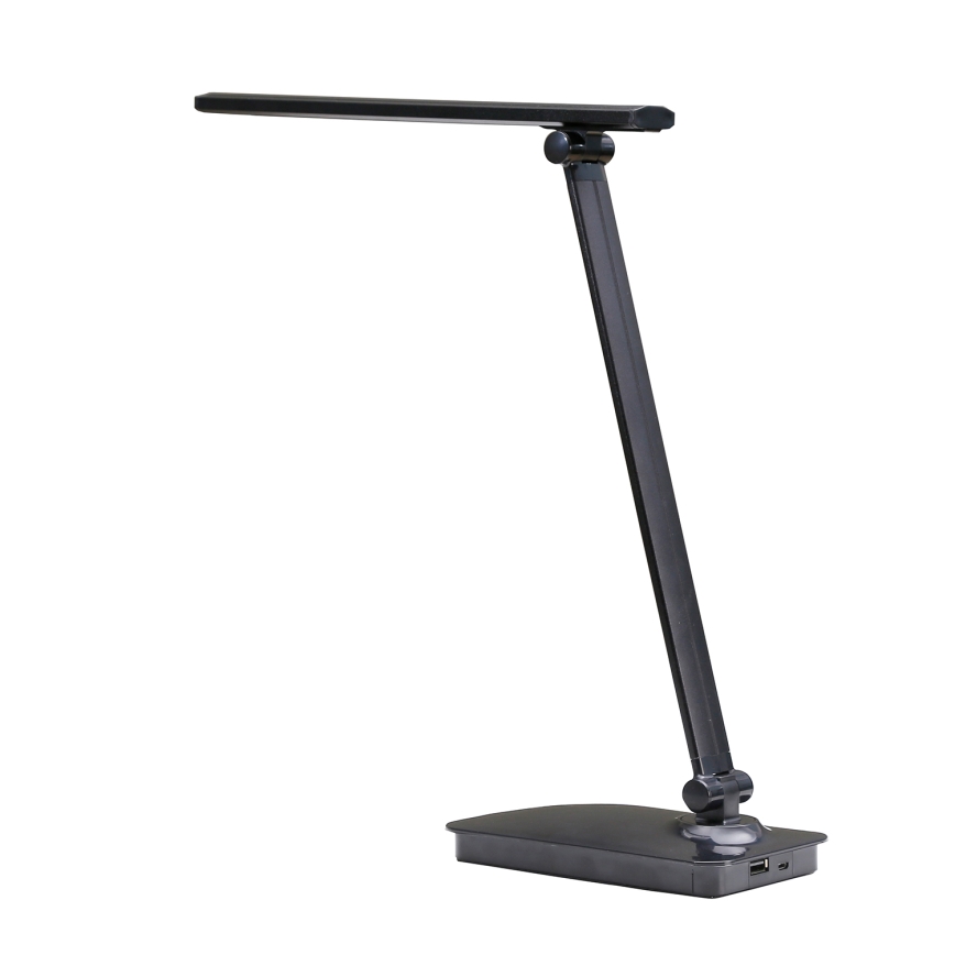 ONLI - LED bordlampe dæmpbar med USB-port DESKI LED/7W/230V 4000K sort
