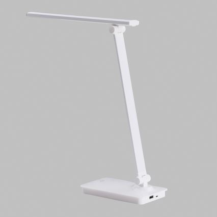 ONLI - LED bordlampe m. touch-funktion og USB dæmpbar portem DESKI LED/7W/230V 4000K hvid