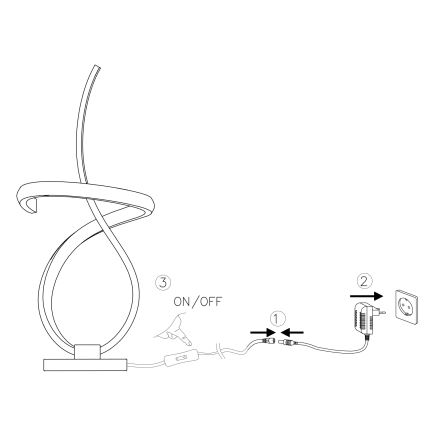 ONLI - LED bordlampe KIRA LED/10W/230V 4000K 28 cm guldfarvet