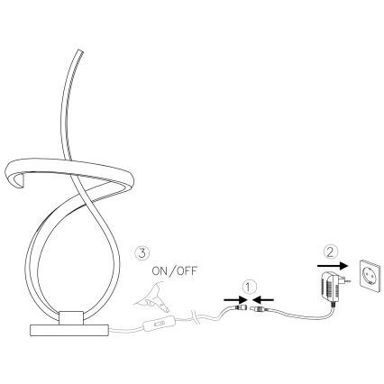 ONLI - LED bordlampe KIRA LED/12W/230V 4000K 38,5 cm guldfarvet