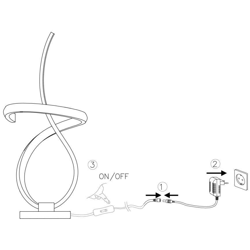ONLI - LED bordlampe KIRA LED/12W/230V 4000K 38,5 cm guldfarvet