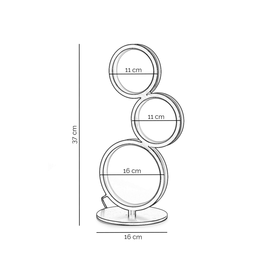 ONLI - LED bordlampe RINGS LED/17W/230V 4000K sort