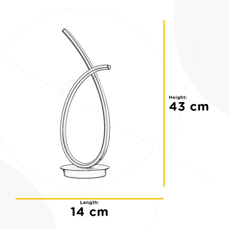 ONLI - LED bordlampe SIGN LED/12W/230V 4000K 43 cm guldfarvet