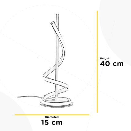 ONLI - LED bordlampe TWIST LED/12W/230V 4000K 40 cm sort