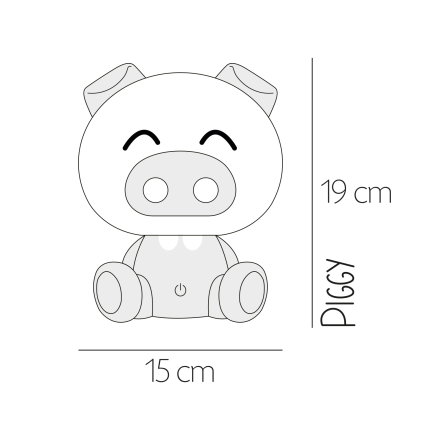 ONLI - LED-dæmpbar natlampe til børn PUPPIES LED/3W/230V 19 cm pattegris/blå