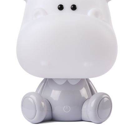 ONLI - LED dæmpbar børneværelseslampe PUPPIES LED/3 W/230 V 25 cm flodhest/grå
