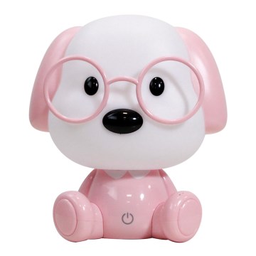 ONLI - LED Dæmpbar natlampe til børn PUPPIES LED/3W/230V 20 cm hund/lyserød