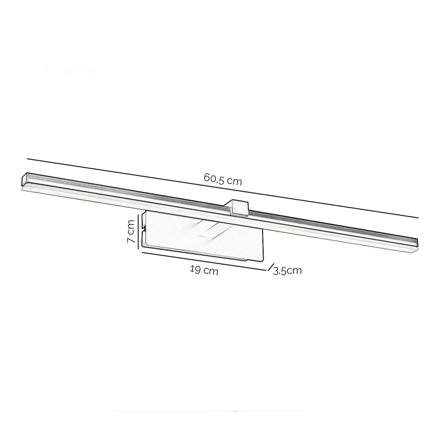 ONLI - LED gallerilampe FRED LED/14W/230V 4000K sort