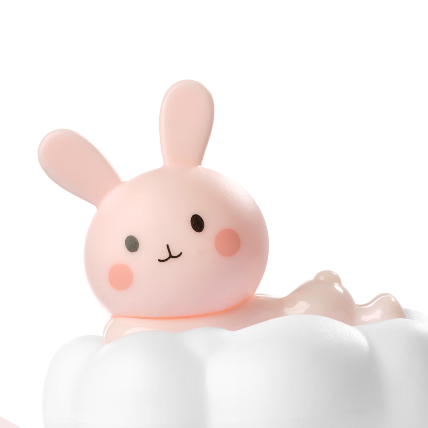 ONLI - LED genopladelig børnenatlampe NUVOLINA LED/2,5W/5V 300 mAh kanin/lyserød