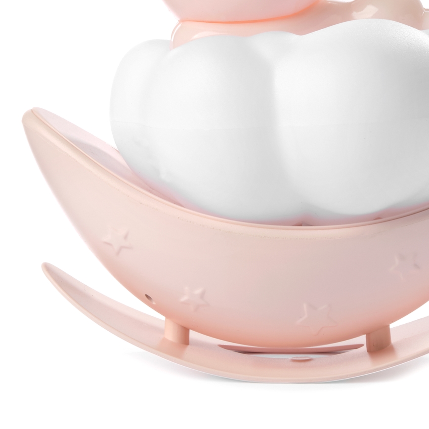 ONLI - LED genopladelig børnenatlampe NUVOLINA LED/2,5W/5V 300 mAh kanin/lyserød