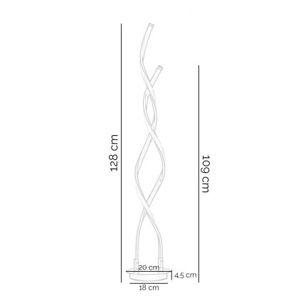 ONLI -  LED gulvlampe DAFNE LED/38W/230V 4000K sort