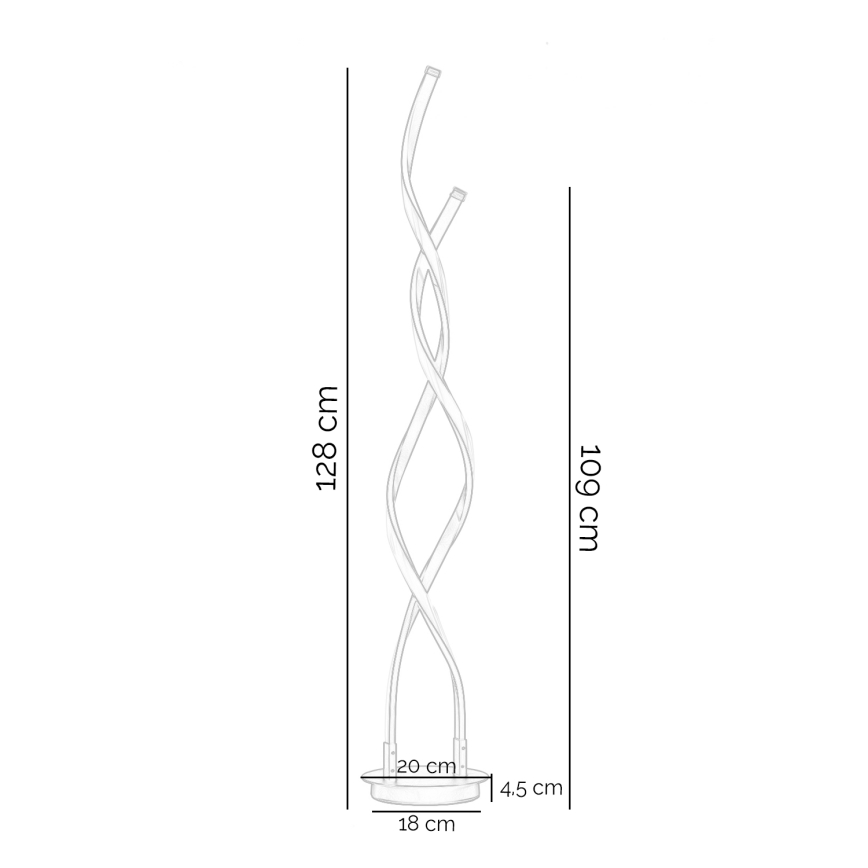 ONLI -  LED gulvlampe DAFNE LED/38W/230V 4000K sort