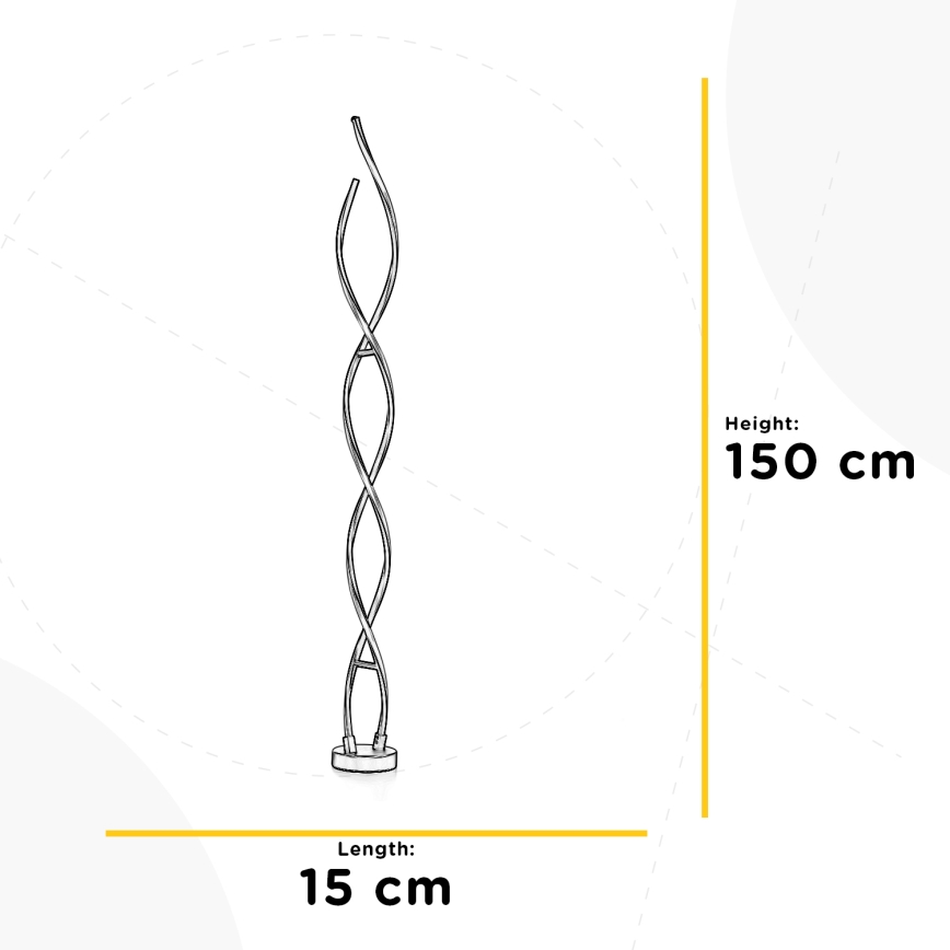 ONLI - LED gulvlampe DNA LED/24W/230V 4000K sølvfarvet