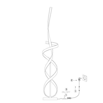 ONLI - LED gulvlampe KIRA LED/31W/230V 4000K guldfarvet
