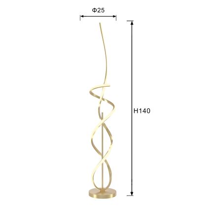 ONLI - LED gulvlampe KIRA LED/31W/230V 4000K guldfarvet