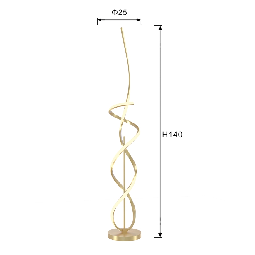 ONLI - LED gulvlampe KIRA LED/31W/230V 4000K guldfarvet