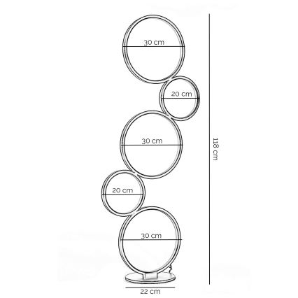 ONLI - LED gulvlampe RINGS LED/58W/230V 4000K sort