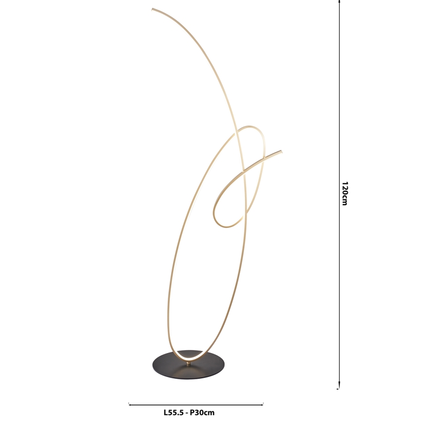 ONLI - LED gulvlampe SIGN LED/42W/230V 4000K guldfarvet