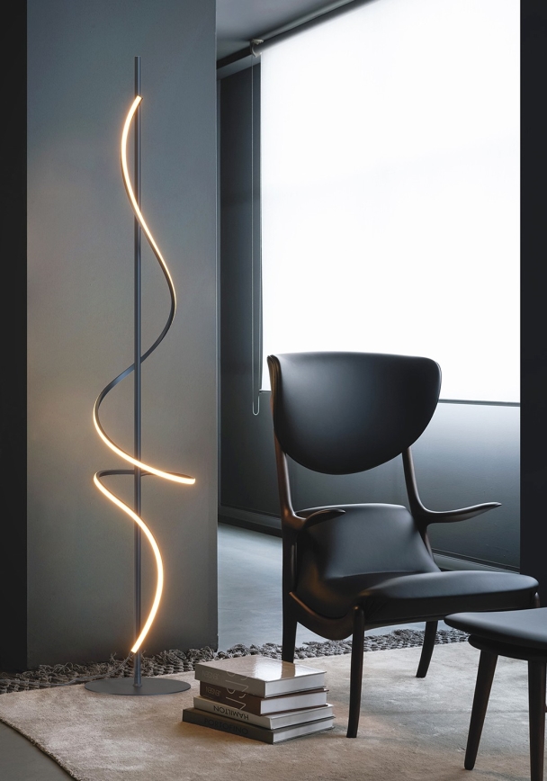 ONLI - LED gulvlampe TWIST LED/24W/230V 4000K sort
