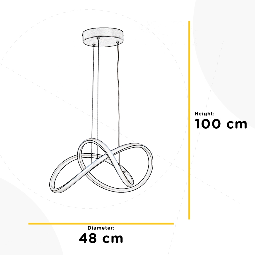 ONLI - LED pendel DAFNE LED/30W/230W 4000K sort