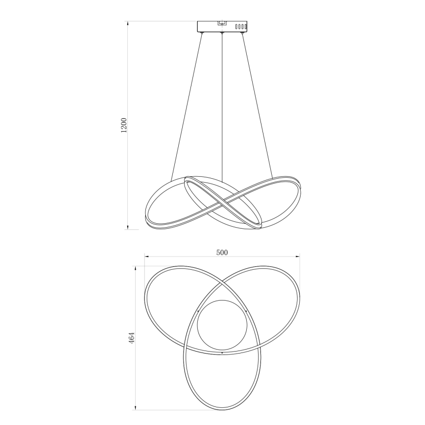 ONLI - LED pendel DAFNE LED/30W/230W 4000K sort