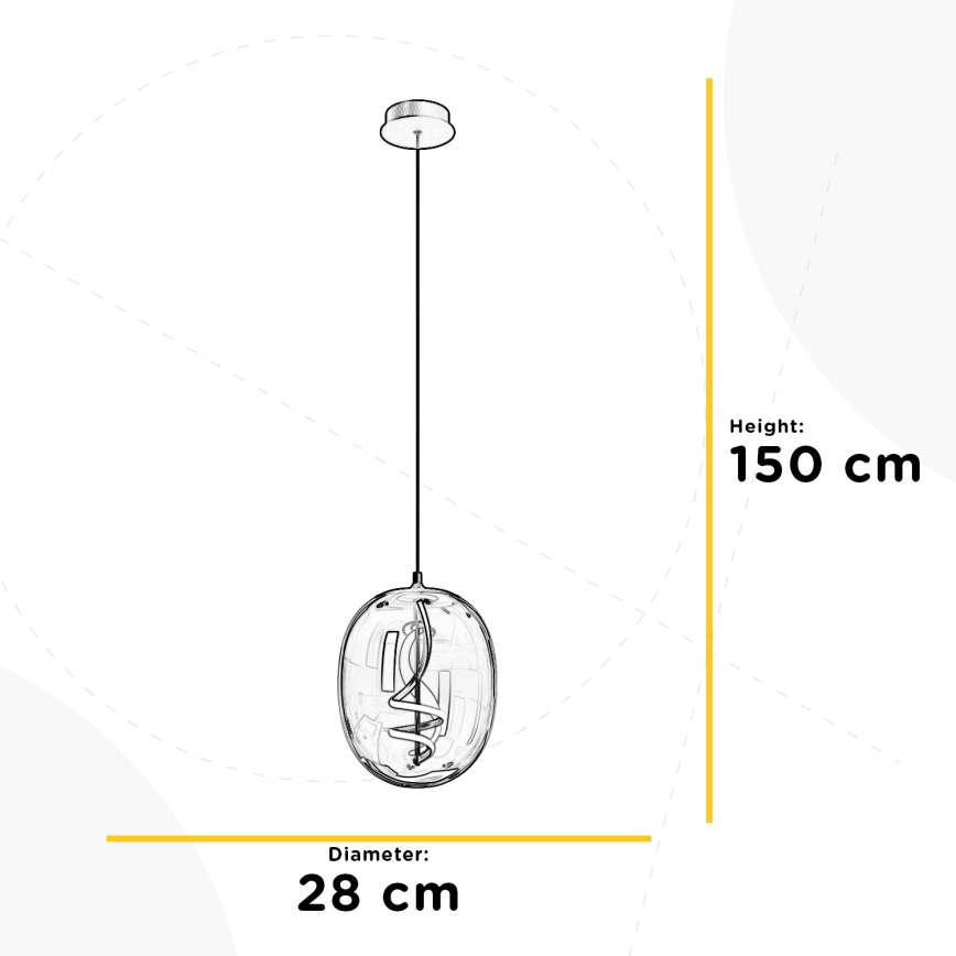 ONLI - LED pendel LILLY LED/12W/230V 4000K sort