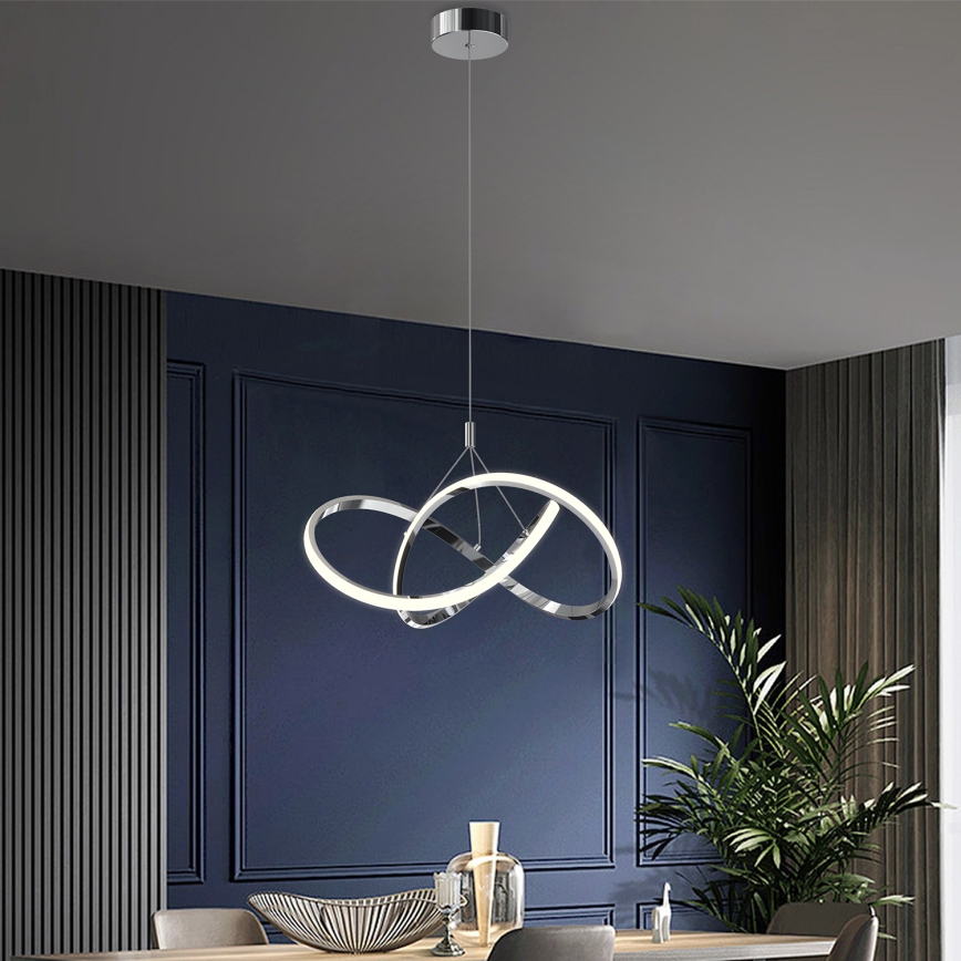 ONLI - LED pendel LOOP LED/40W/230V 4000K skinnende krom