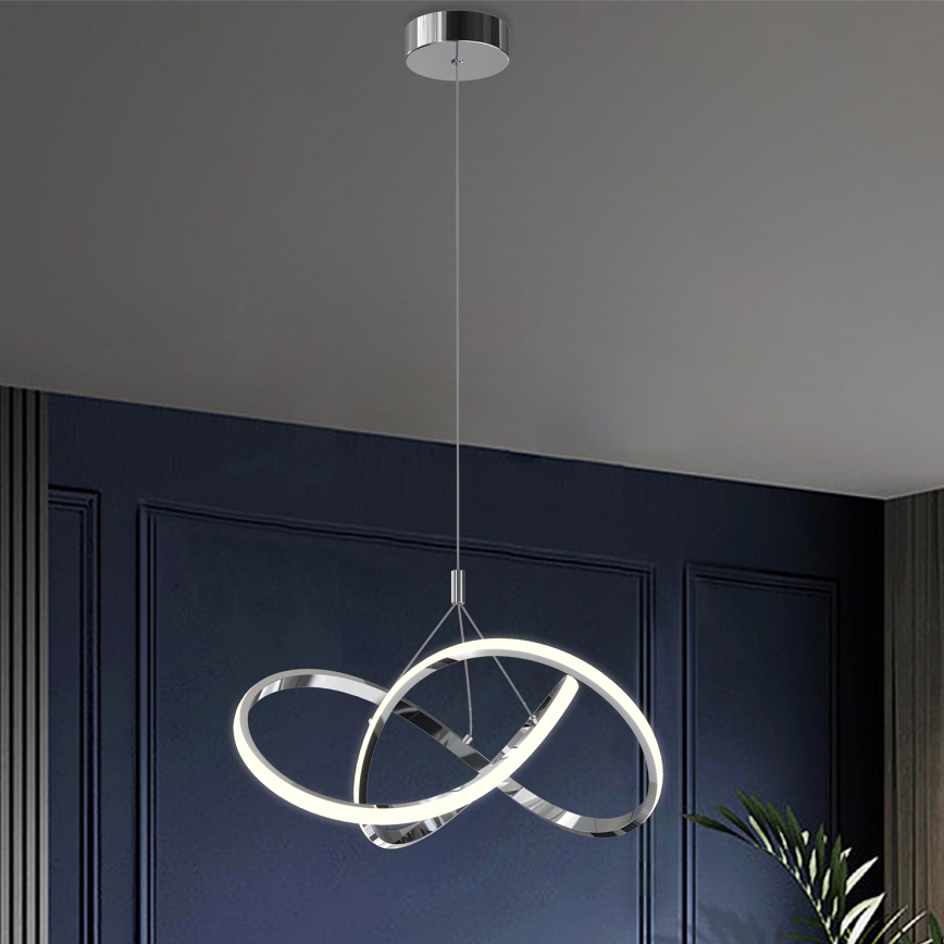 ONLI - LED pendel LOOP LED/40W/230V 4000K skinnende krom