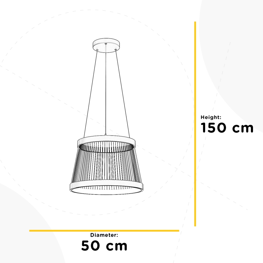 ONLI - LED pendel MATE LED/40W/230V 4000K sort