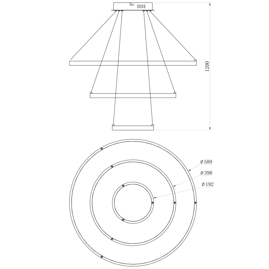 ONLI - LED-pendel på wire NOELIA LED/40W/230V guld