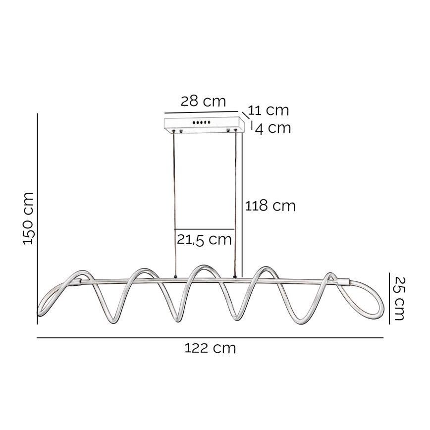 ONLI - LED pendel SPIRALE LED/72W/230V 3000K hvid