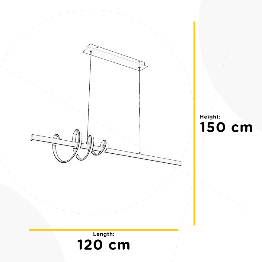 ONLI - LED pendel SWING LED/30W/230V 4000K sort