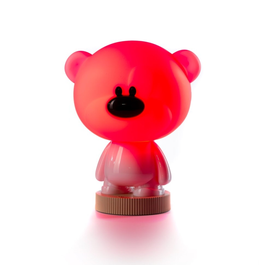 ONLI - LED RGB Natlampe til børn PUPPIES LED/3W/USB teddy bjørn 30 cm