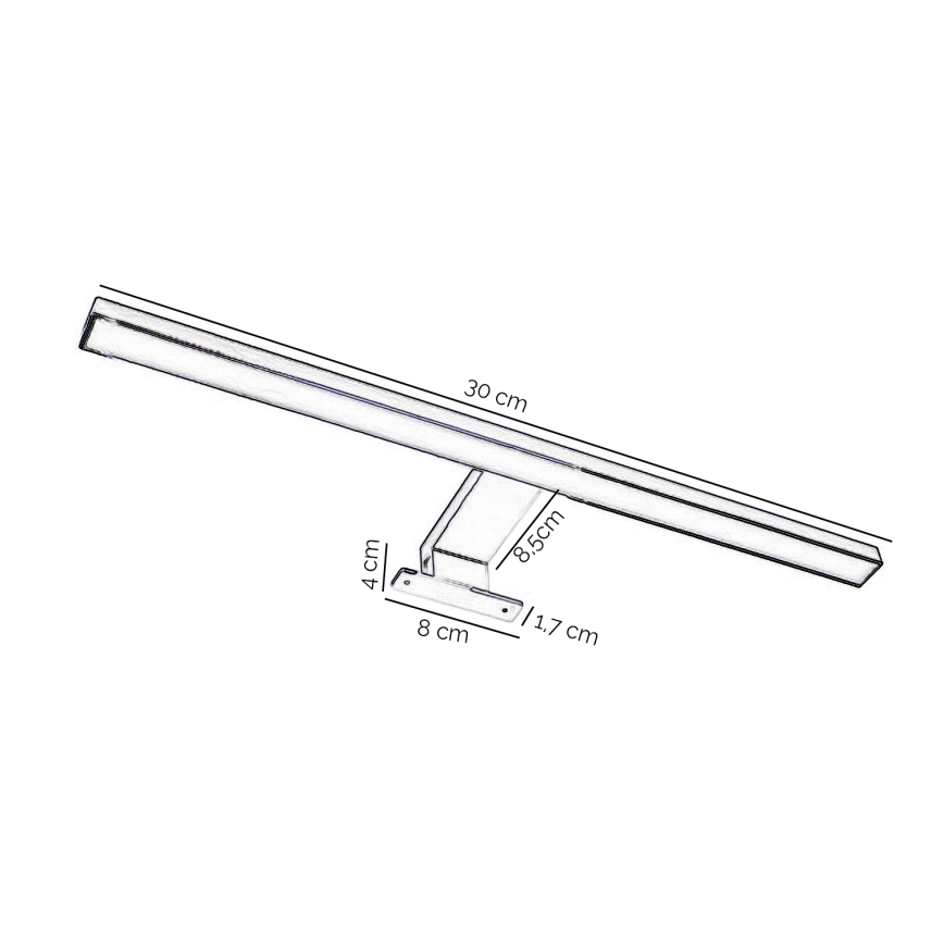 ONLI - LED spejllampe til badeværelse NEMO LED/4,5W/230V 4000K 30 cm IP44 skinnende krom