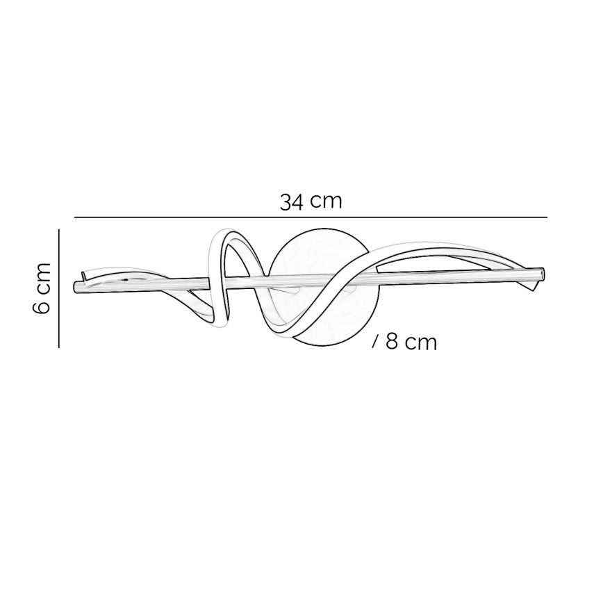 ONLI - LED væglampe TWIST LED/25W/230V 4000K sort