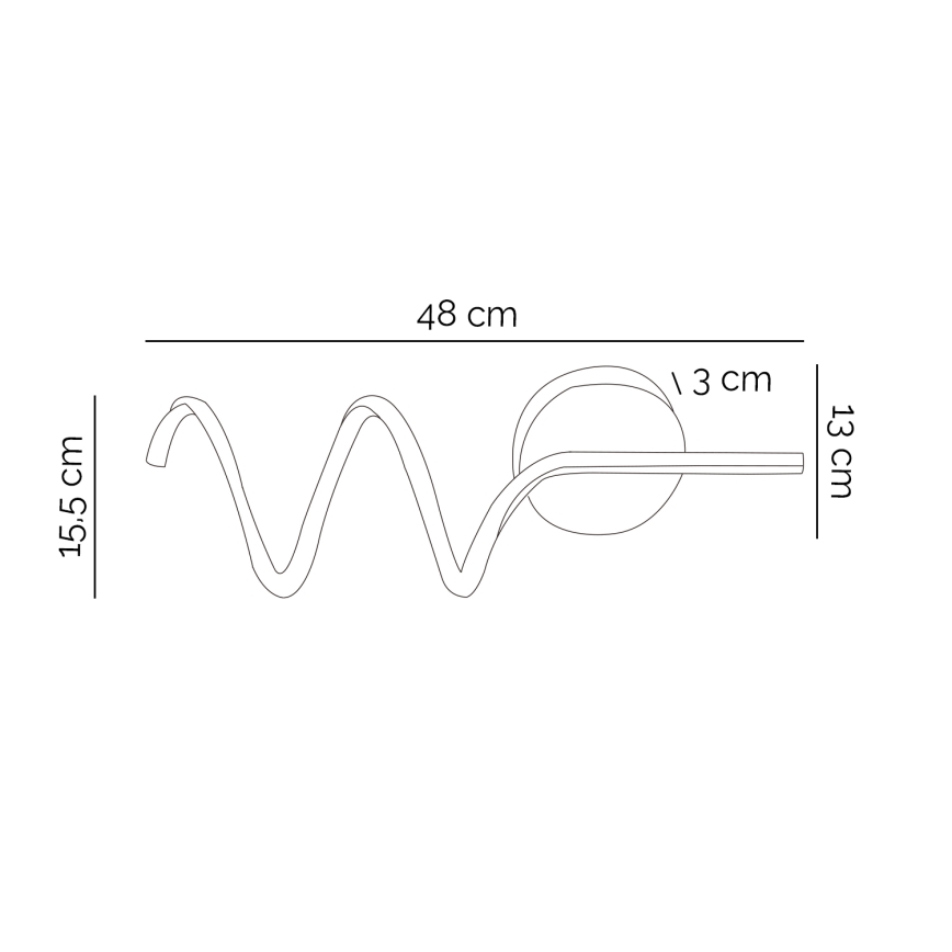 ONLI - LED væglampe TWIST LED/6W/230V 4000K sort