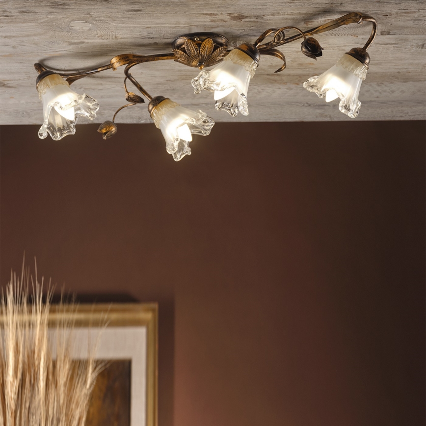 ONLI - Loftlampe ARIANNA 4xE14/6W/230V i bronze