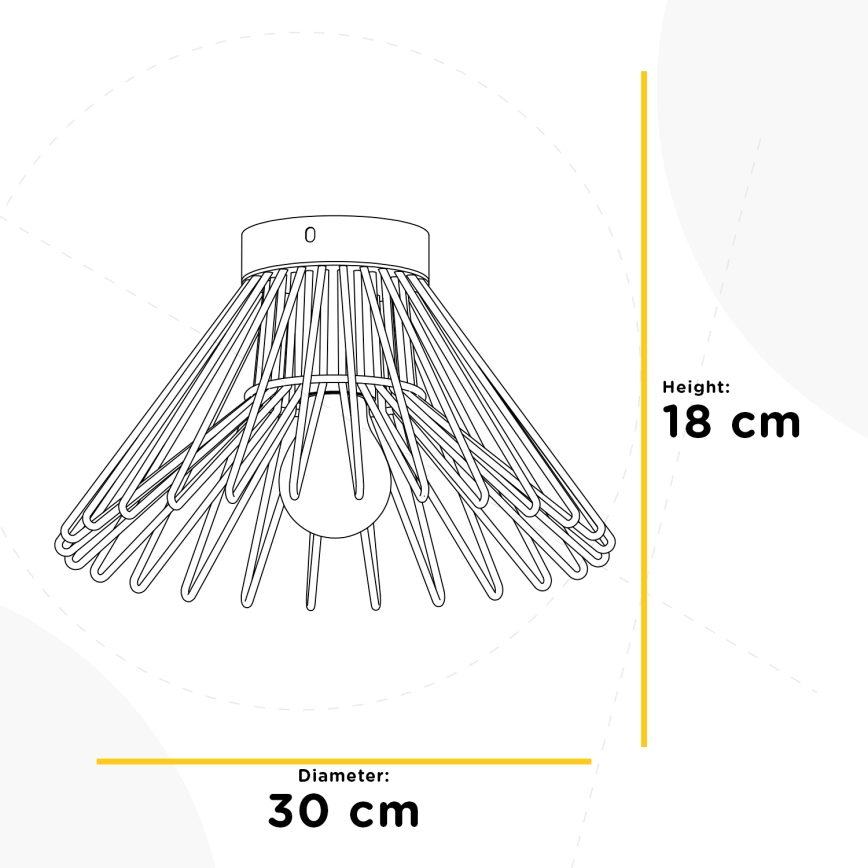 ONLI - Loftlampe DUCCIO 1xE27/22W/230V diameter 30 cm sort