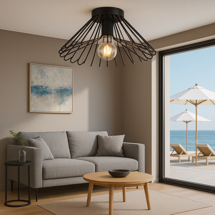ONLI - Loftlampe DUCCIO 1xE27/22W/230V diameter 40 cm sort
