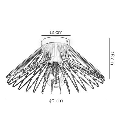 ONLI - Loftlampe DUCCIO 1xE27/22W/230V diameter 40 cm sort