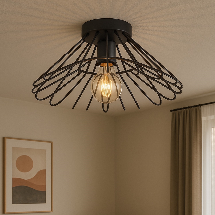 ONLI - Loftlampe DUCCIO 1xE27/22W/230V diameter 60 cm sort