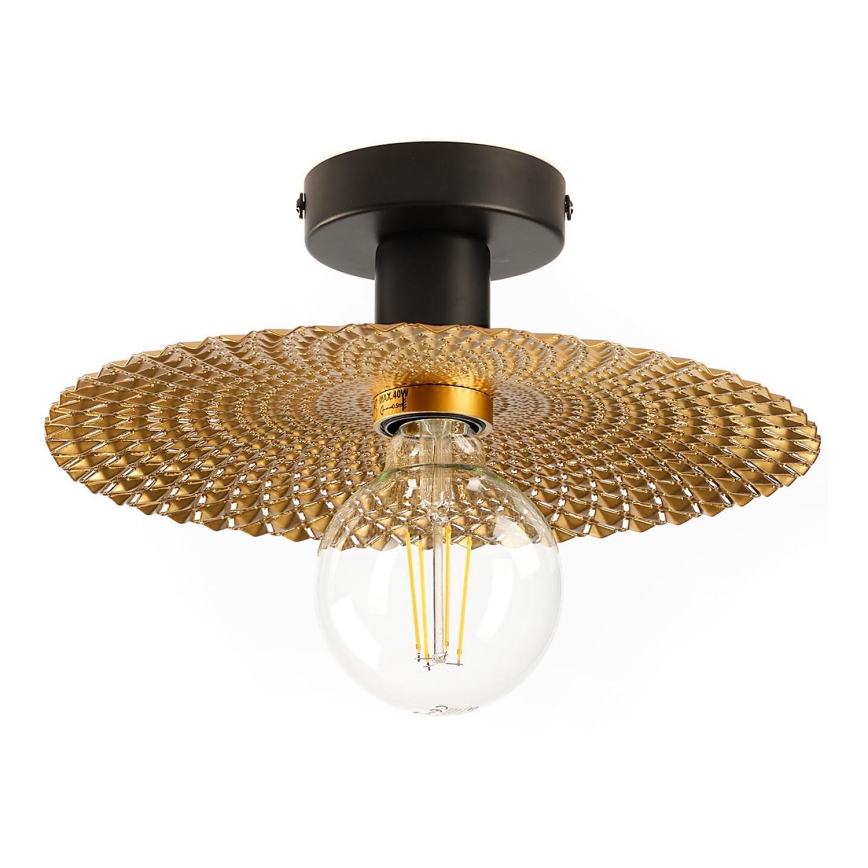 ONLI - Loftlampe GOLDEN 1xE27/22W/230V diameter 28 cm guldfarvet/sort