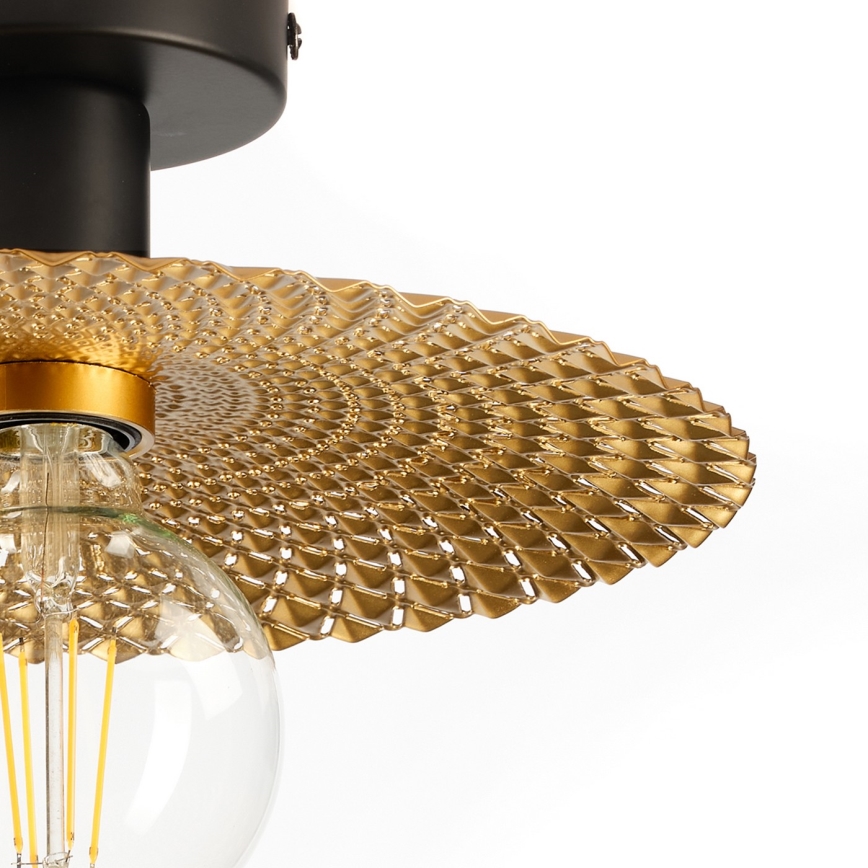 ONLI - Loftlampe GOLDEN 1xE27/22W/230V diameter 28 cm guldfarvet/sort
