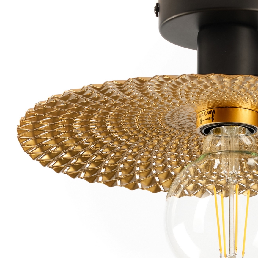 ONLI - Loftlampe GOLDEN 1xE27/22W/230V diameter 28 cm guldfarvet/sort