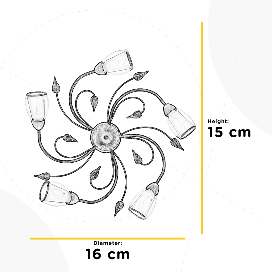 ONLI - Loftlampe LILIANA 5xE14/6W/230V